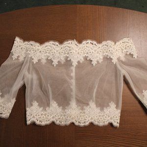 NWOT Lace Overlay Bridal Top